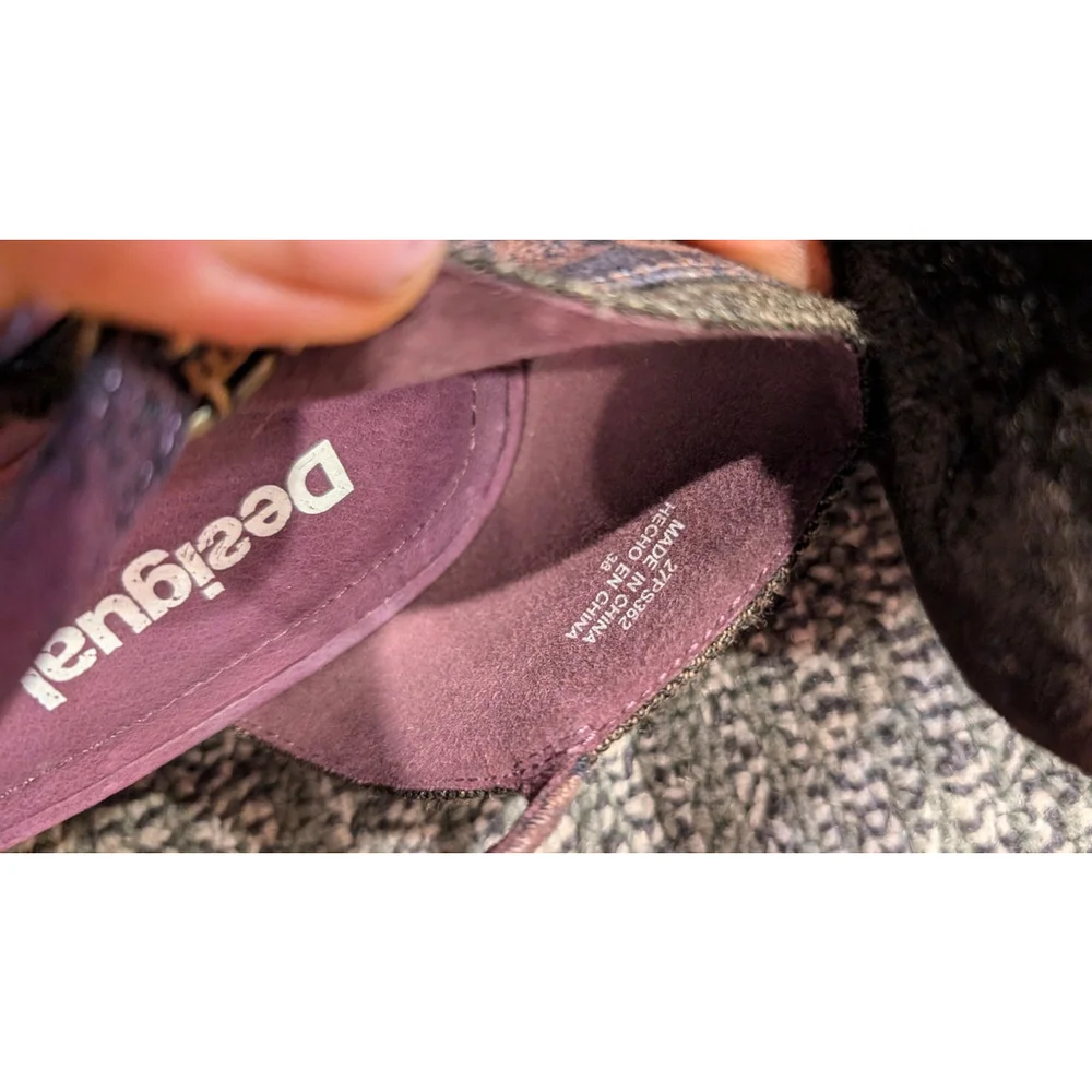 Desigual purple heels NWOB